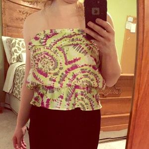 Tie dye tube top