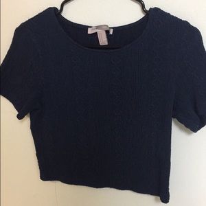 Forever 21 Dark Blue Crop Top