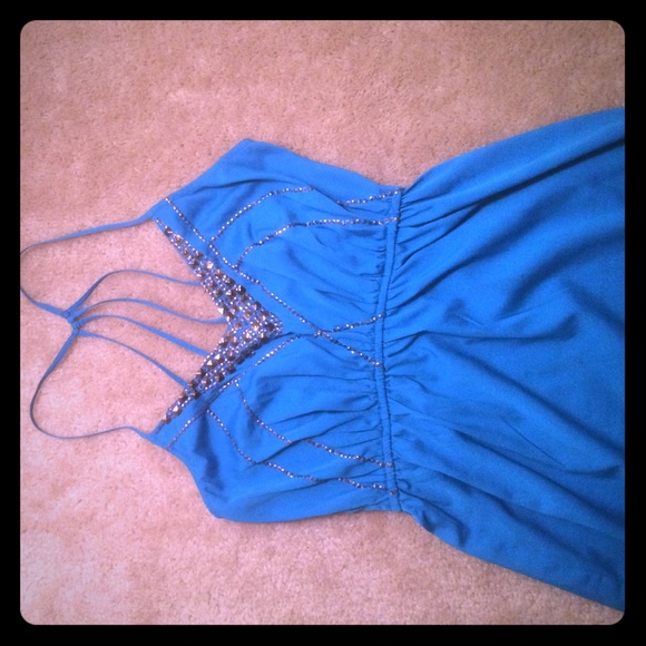 Bright blue summer dress