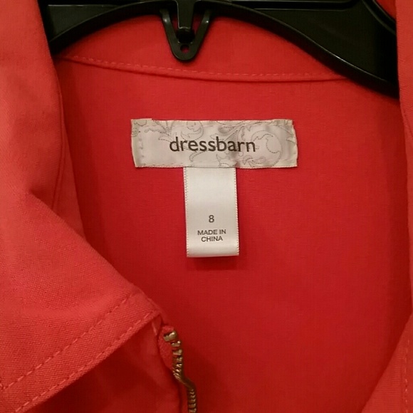 Orange gold zip front dress - Picture 3 of 4