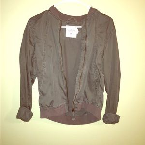 Olive bomber jacket