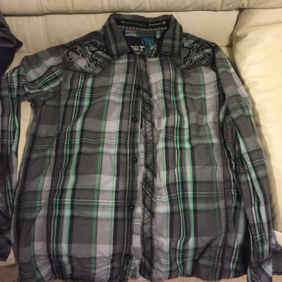 Long sleeve plaid Men's