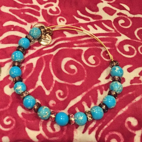 Blue beaded bracelet