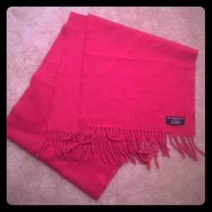 Dark pink Burberry cashmere scarf