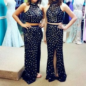 Two piece prom dress