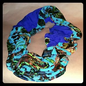 Light blue paisley infinity scarf