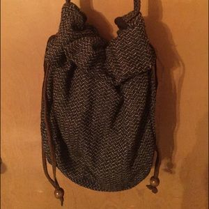 Cute brown patterned satchel