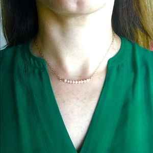 Brand new handmade Fresh water pearl bar necklace