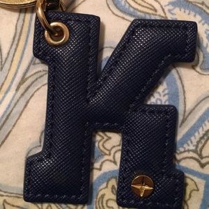 C.Wonder "K" Leather Initial Keychain