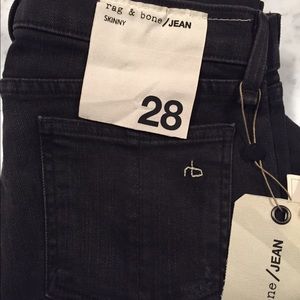 Rag and Bone Rock with holes skinny jeans