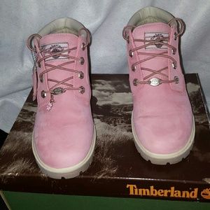 Brand new, never worn Pink Timberland boots