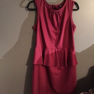 Gorgeous Maroon Peplum dress NWOT