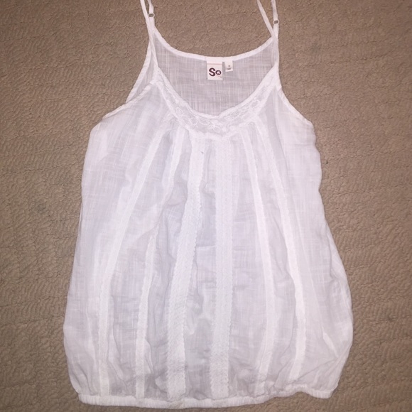 White lace tank top