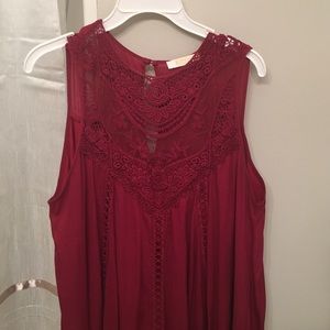 Entro Dresses - Burgundy boho crochet lace dress Entro Dresses - Burgundy boho crochet lace dress