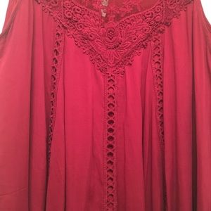 Entro Dresses - Burgundy boho crochet lace dress Entro Dresses - Burgundy boho crochet lace dress