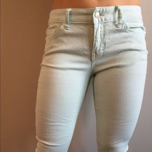 Mint cropped skinny jeans