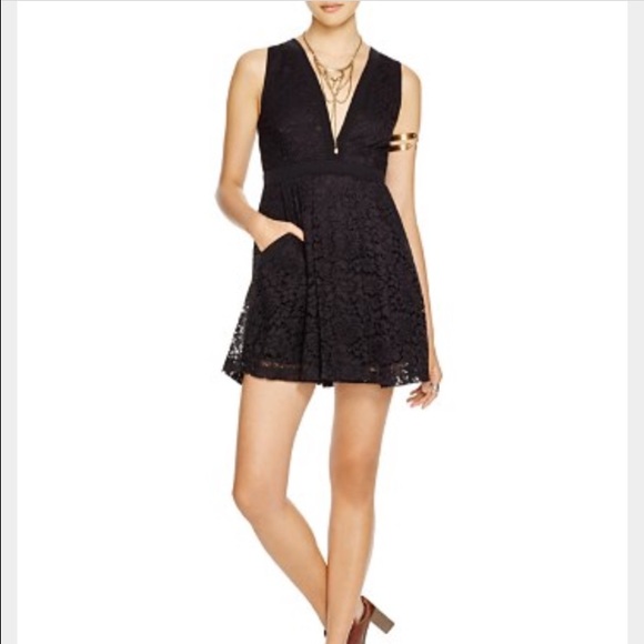 Free People black lace dress - Picture 1 of 5