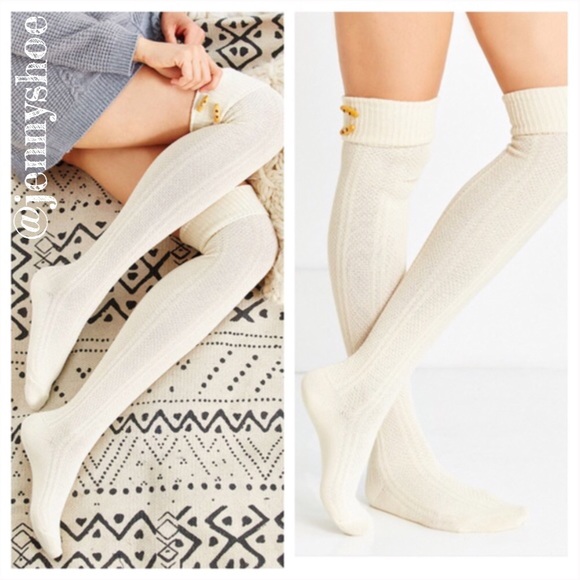 Urban Outfitters Accessories - {urban outfitters} over the knee toggle socks