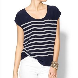 Joie Kendeline Top in Navy/White stripe