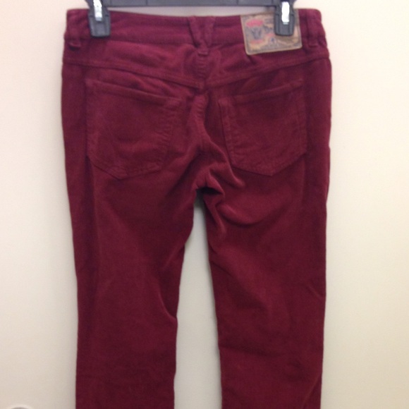 D&G Corduroy Cotton Deep Red Burgundy Pants - Picture 4 of 4