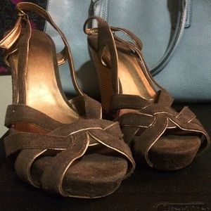 Cute brown wedges