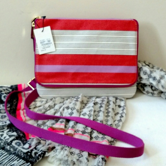 *DONATED*  Fossil Pink Striped Key-Per Bag