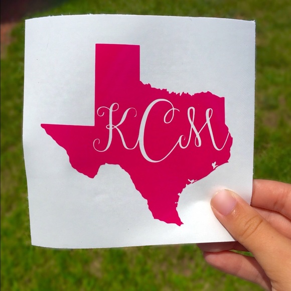 Monogrammed State Decal
