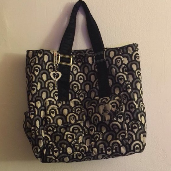 Harajuku black and white tote