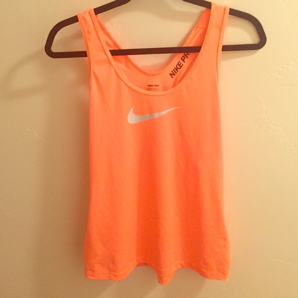 Nike Tops - Orange Nike Pro workout tank top
