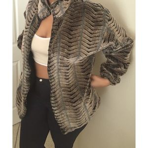 Vintage faux fur ski coat