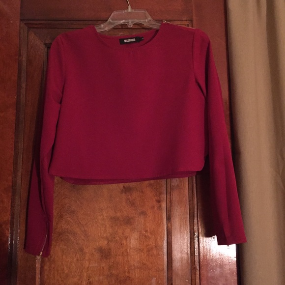 Missguided burgundy top