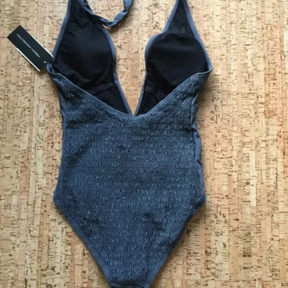 French Connection Gray One-Piece Swimsuit Siz XS 0 - Picture 2 of 3