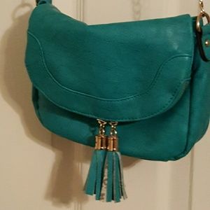 Tassle zipper crossbody purse