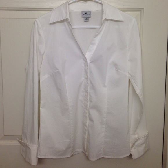 White Button down collared shirt