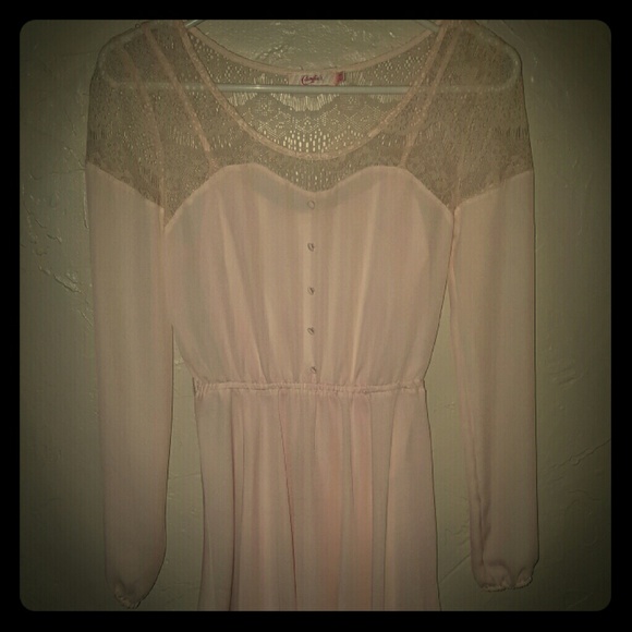 Almost sheer dress with under slip