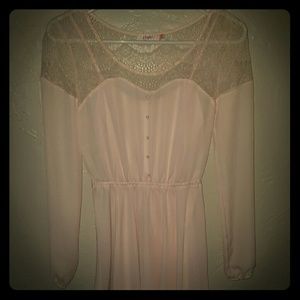 Almost sheer dress with under slip