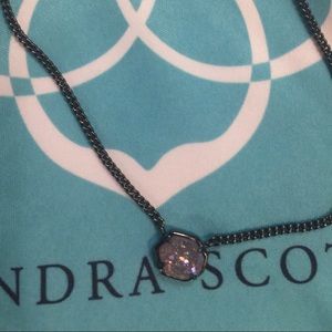 Kendra Scott Mabel Iridescent Drusy Gunmetal