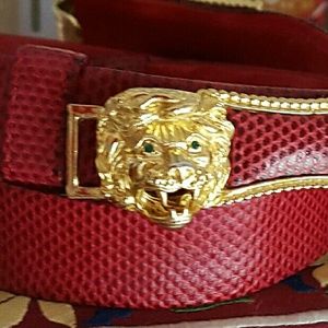 Vintage judith Leiber belt 80's lizard skin offer