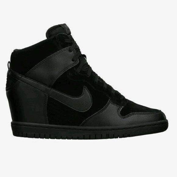 ALL BLACK NIKE SKY HI DUNKS