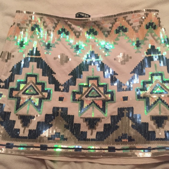 Express size small sequin skirt. Aztec. Size small