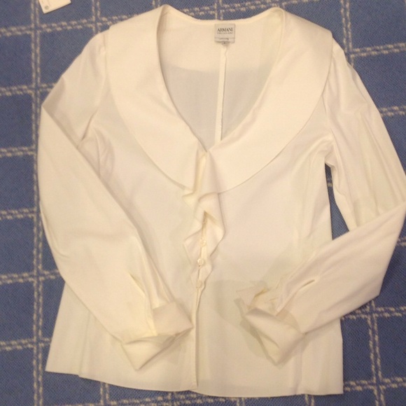 Armani collision white blouse