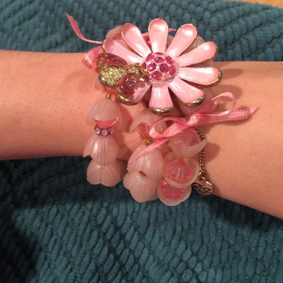 Betsy Johnson flower bracelet