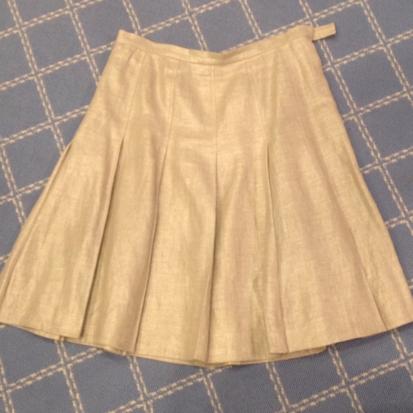 ETC pleated linen skirt