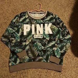 Vs limited edition tropical fern crew neck L