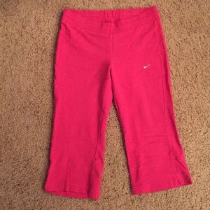 Hot pink nike capris