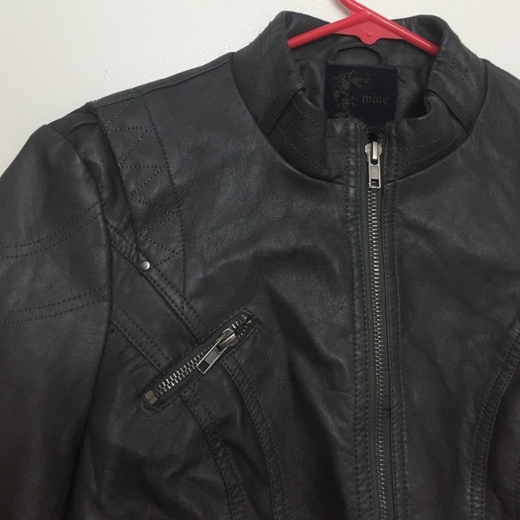 Grey botique leather jacket - Picture 2 of 3