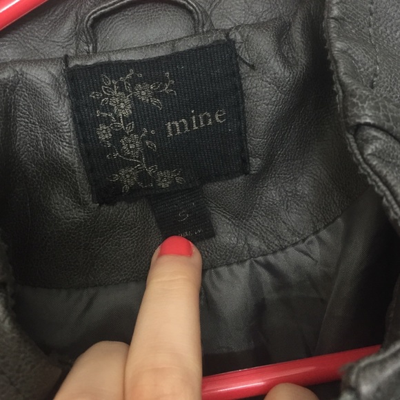 Grey botique leather jacket - Picture 3 of 3