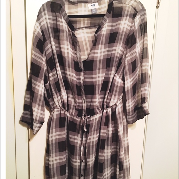 Plaid Black and White Dress - Picture 1 of 1
