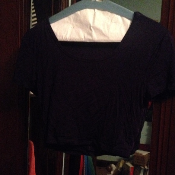 Navy blue crop top