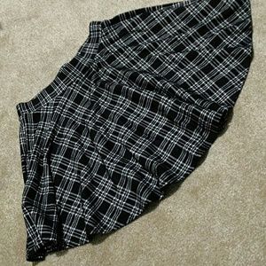 Super soft plaid skater skirt